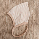 Pointed Cap - Striped Light Beige