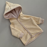 Cotton Fleece Jacket - Light Beige