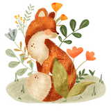 Bügelbild | Fuchs sitzend