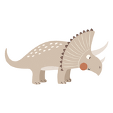 Iron-on Patch | Triceratops Beige