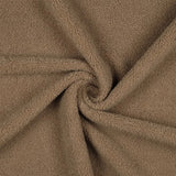 Teddystoff Uni Haselnuss – brauner Teddyplüsch Meterware von Minikor