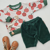 Oversize Sweater Apfel – handgenähte Kinderkleidung von Minikor