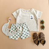 Kurze Hose | Grid Mint