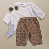 Elio Trousers - Floral Brown