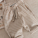 Dreesibukse - Plaid Beige Cream