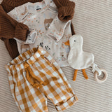 Dreesibukse - Plaid Yellow Cream